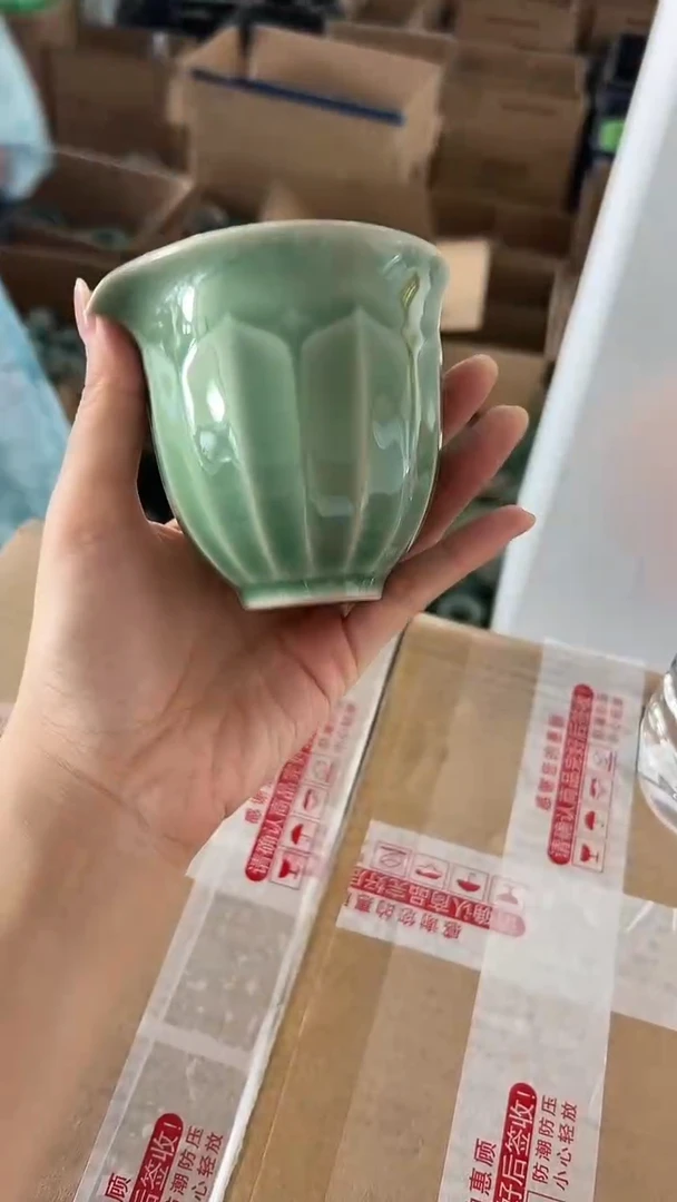 龙泉云间青瓷小米茶器