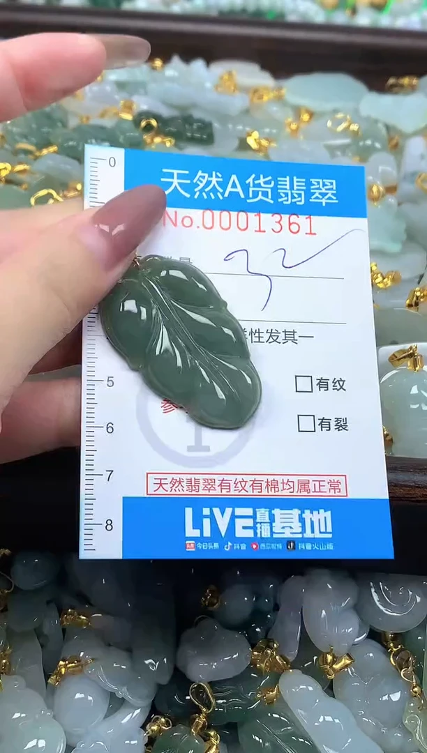 颈饰未镶嵌翡翠净货挂件-1361