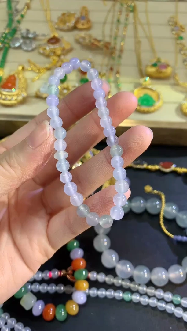 未镶嵌手串翡翠手串|2100+105