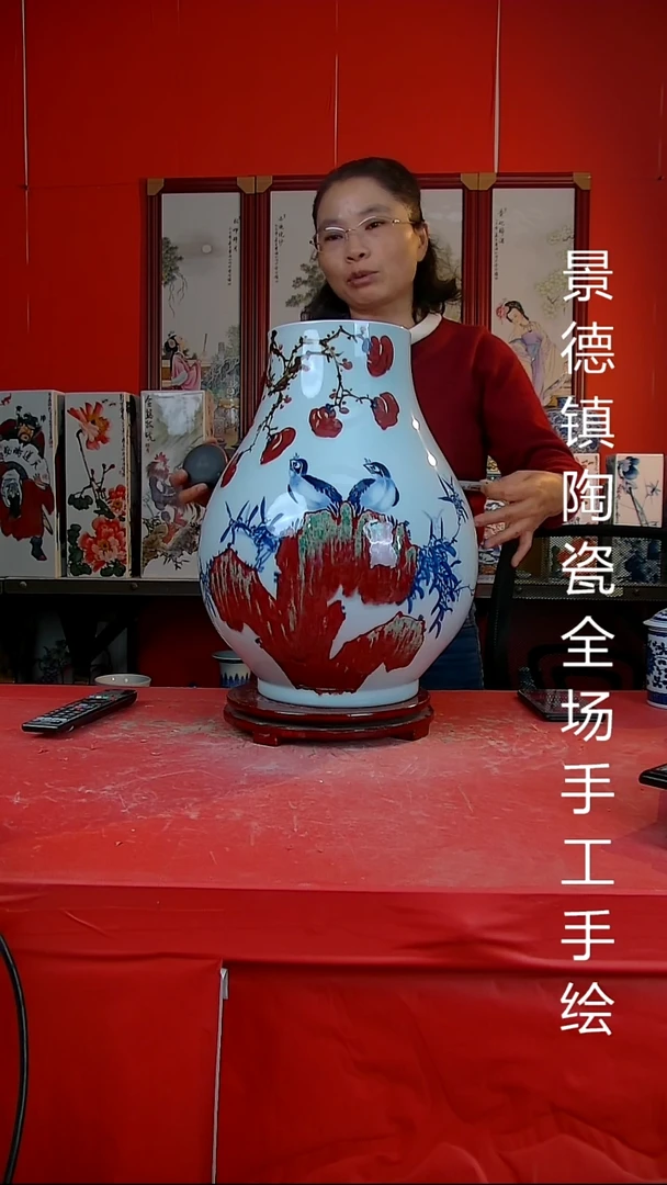 摆件景德镇陶瓷 全场手工手绘