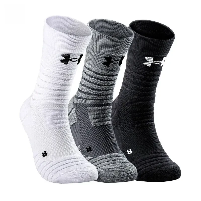 UA安德玛篮球袜精英袜男女训练保暖运动袜中筒跑步羽毛球防汗长袜