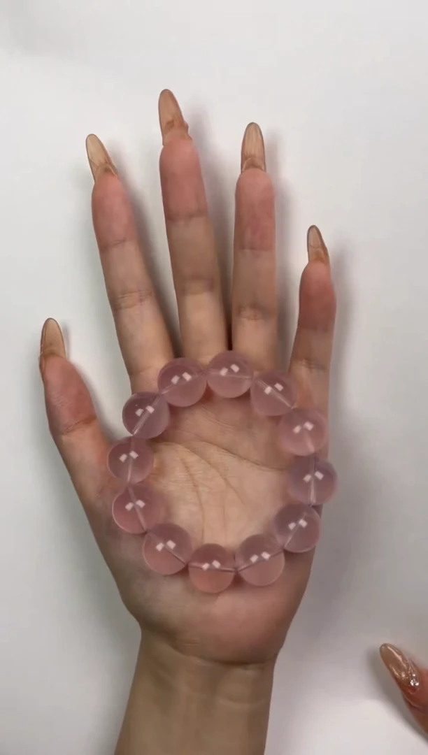 【闪购商品】水晶手链未镶嵌星光马粉16mm+