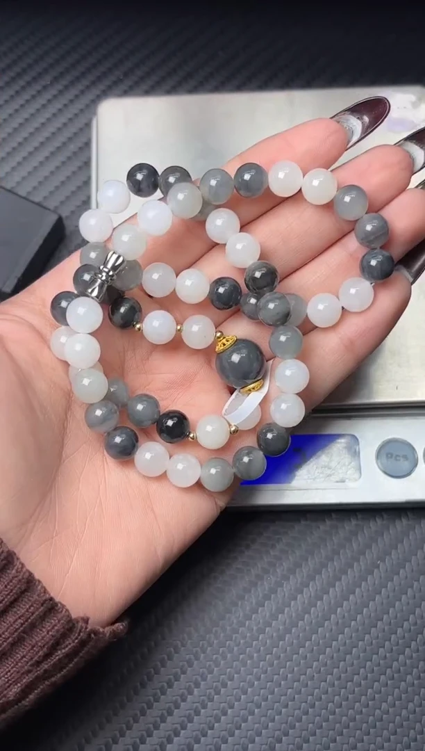 项链未镶嵌和田玉若羌微色差妈妈链卡8MJ