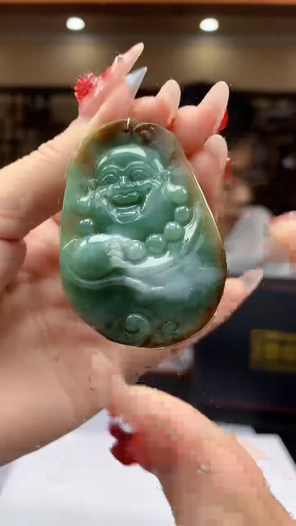 【闪购商品】定制翡翠未镶嵌1002ry-毛货挂件35