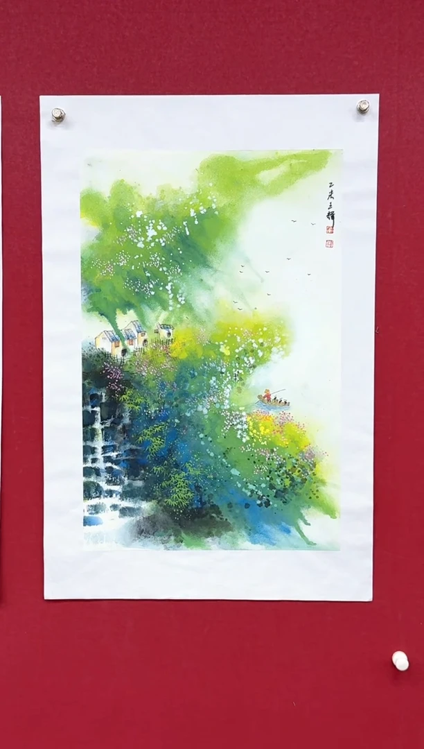国画国画绘画山水花鸟