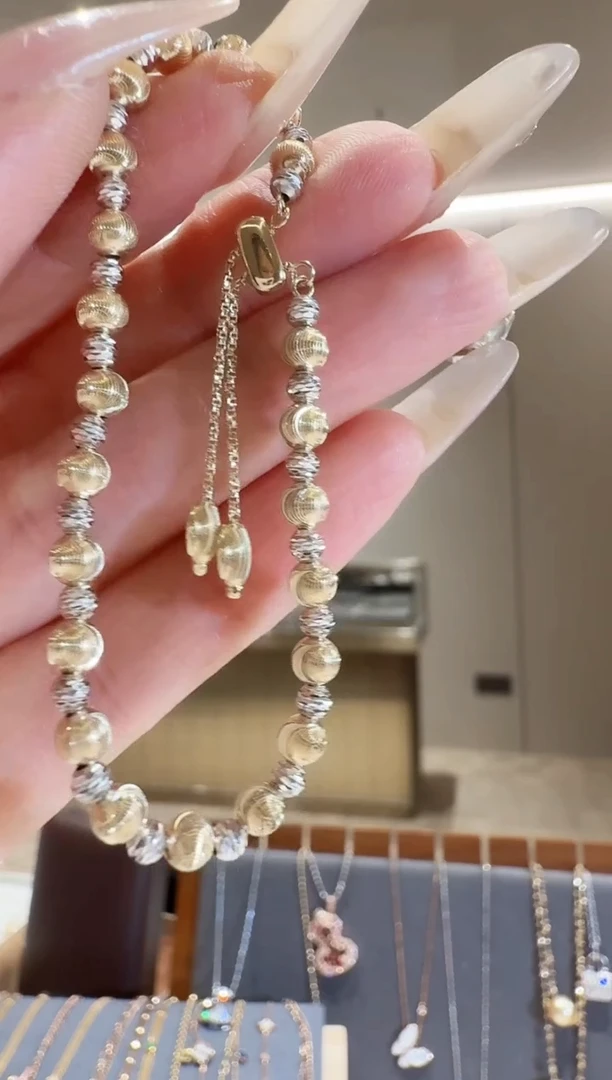 18K金手链双色猫眼新款手链