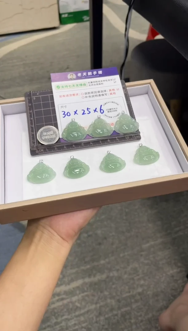 颈饰18K金镶嵌翡翠佛公配绳9/多样性发其一CP