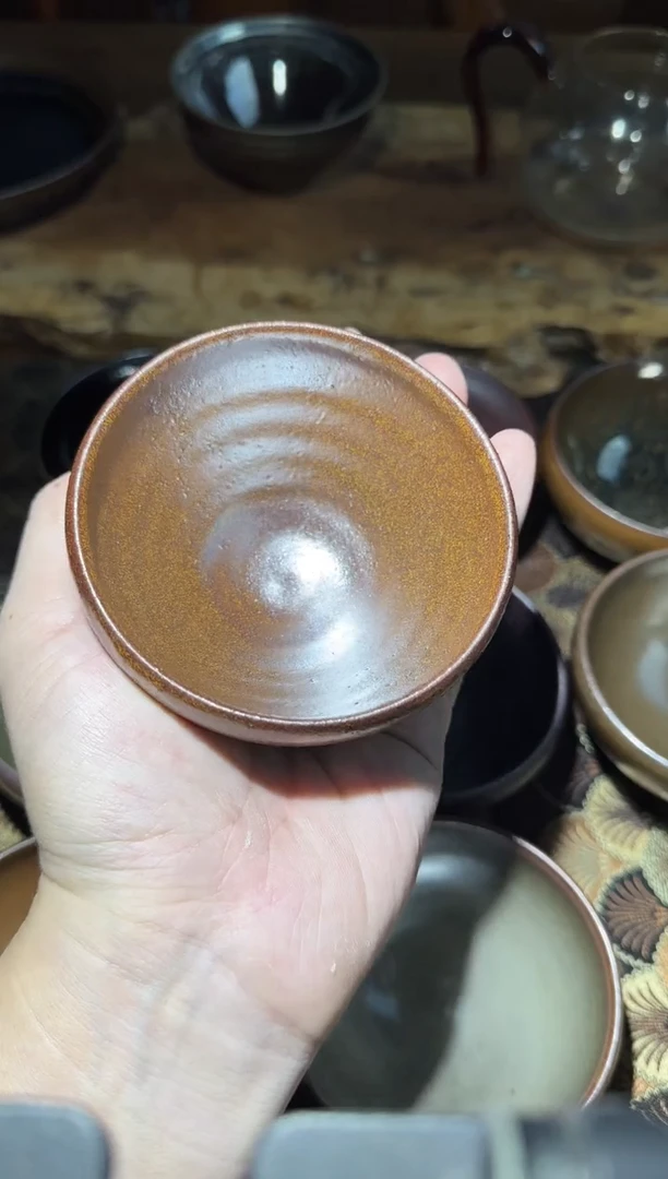 茶盏行云建盏柴烧作品