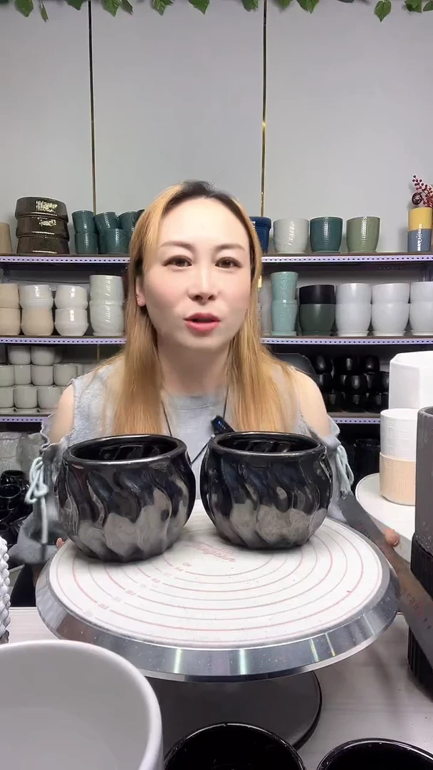 陶瓷花盆默认打孔宽高10.5-9.5两个