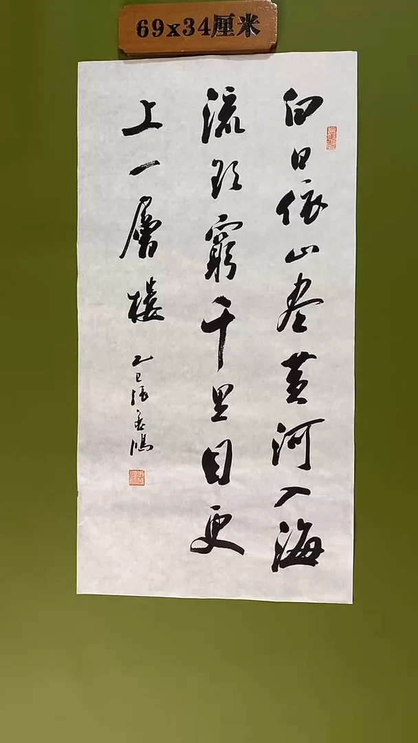 书法书法 张若鸿 尺寸69cm*34cm