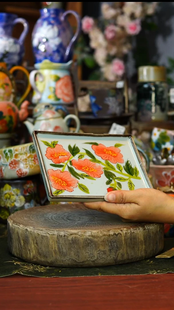 陶瓷184景德镇手工高温釉下彩