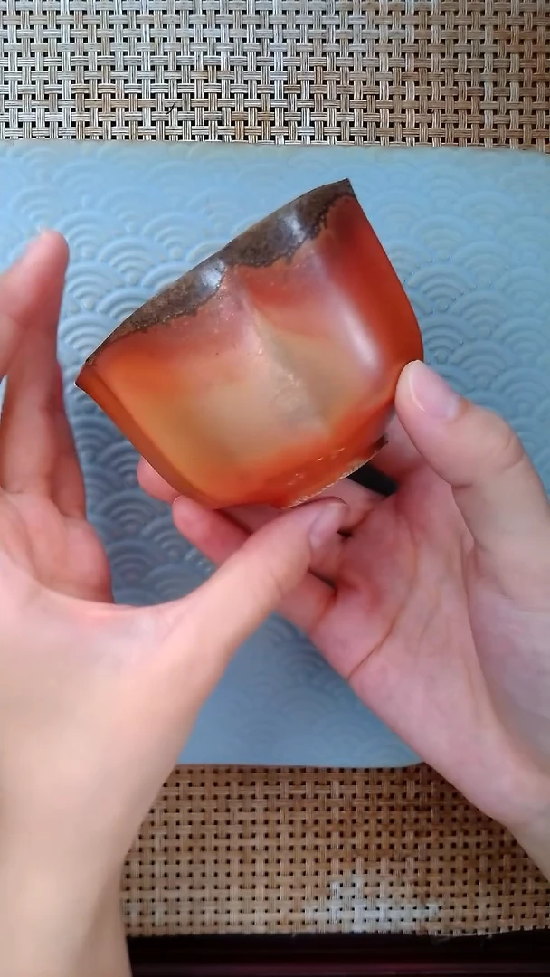 孤品柴烧玫瑰金异性器主人杯