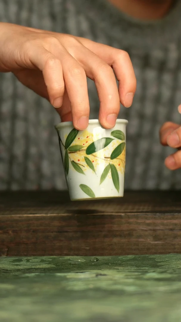 陶瓷青诗集手工手绘瓷器