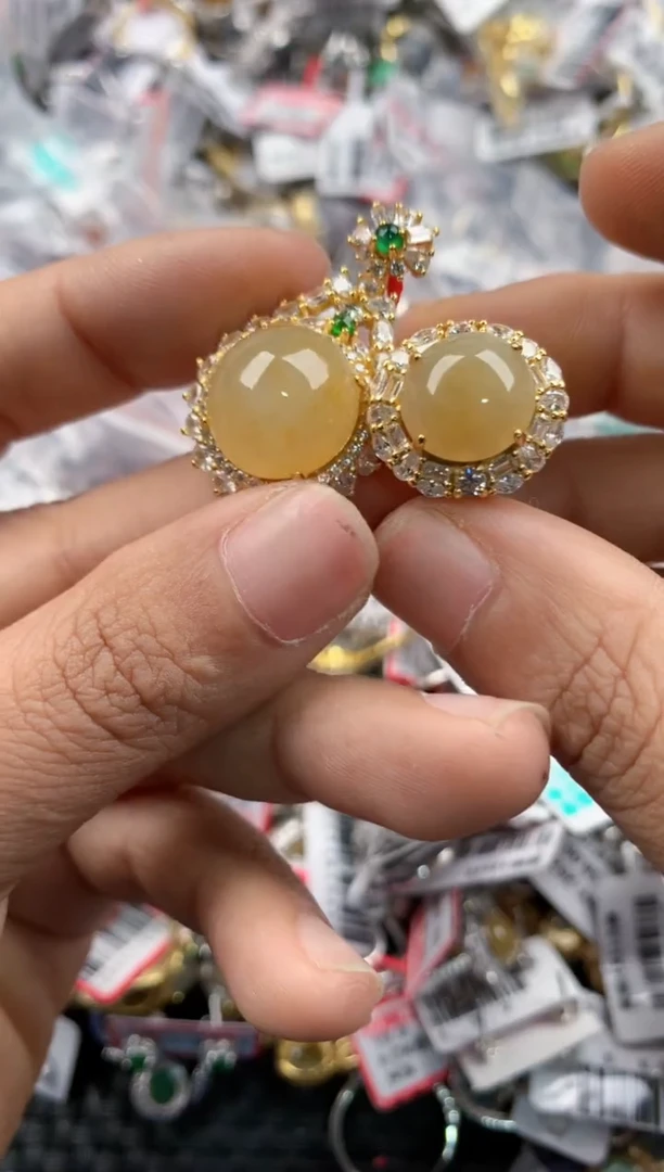 银S925镶嵌戒指翡翠4444----7