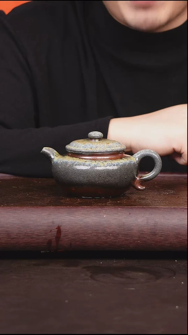 茶壶紫砂柴烧 仿古