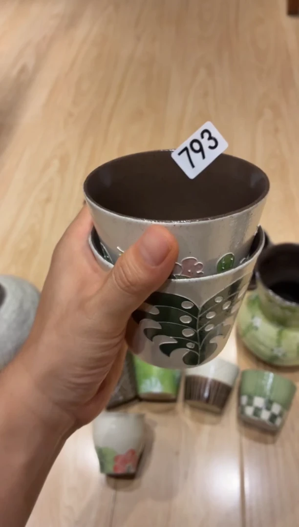 瓷片一**娜793手工手绘马克杯2个