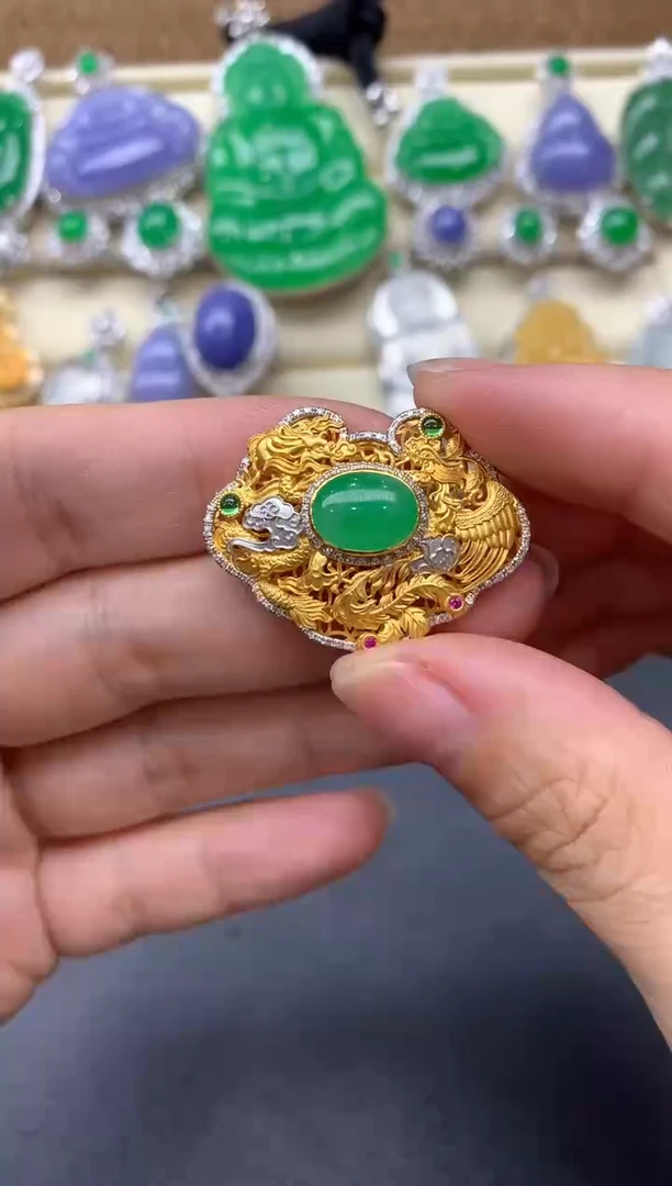 【闪购商品】翡翠颈饰18K金镶嵌480-中国好珍宝