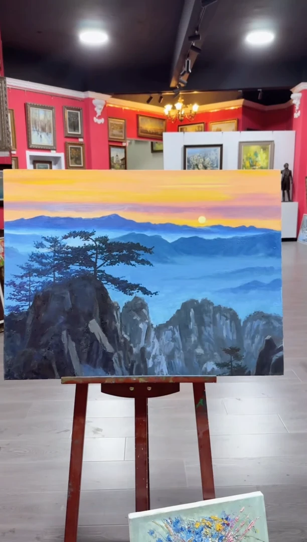 俄罗斯手绘油画作品《 早晨 》60*80