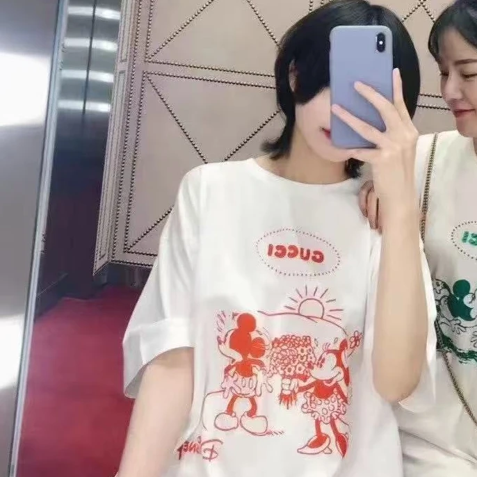 99新 GUCCI/古驰 011487 Logo字母印花短袖T恤 Xs码