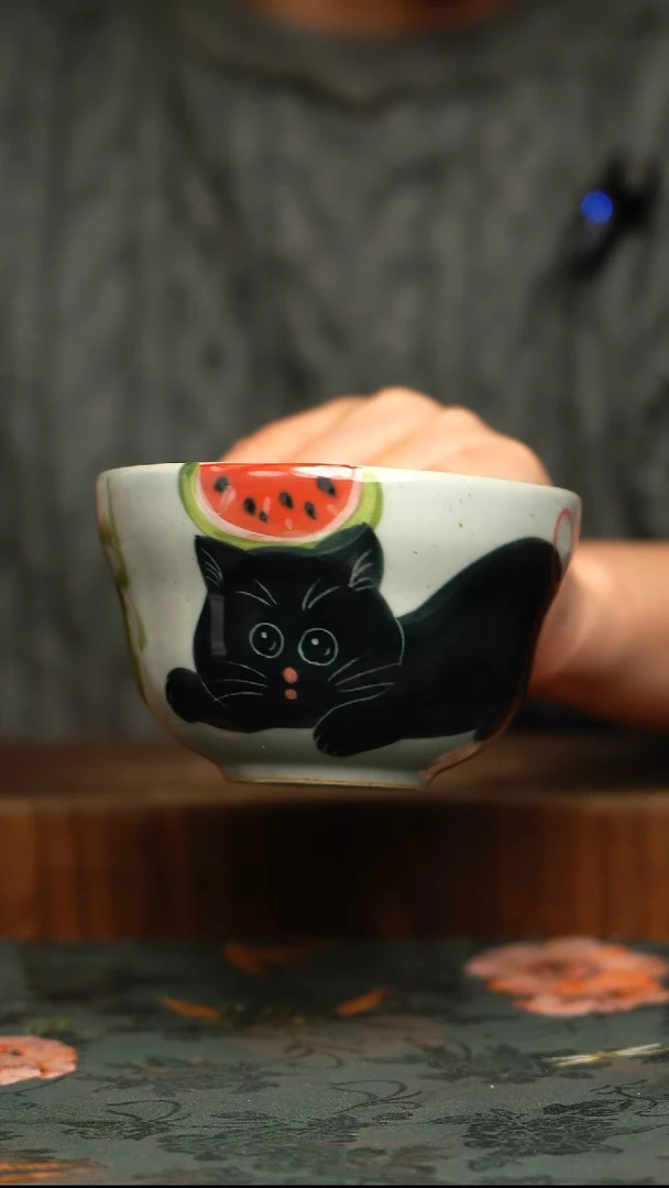 杯釉下彩手工手绘同款陶器