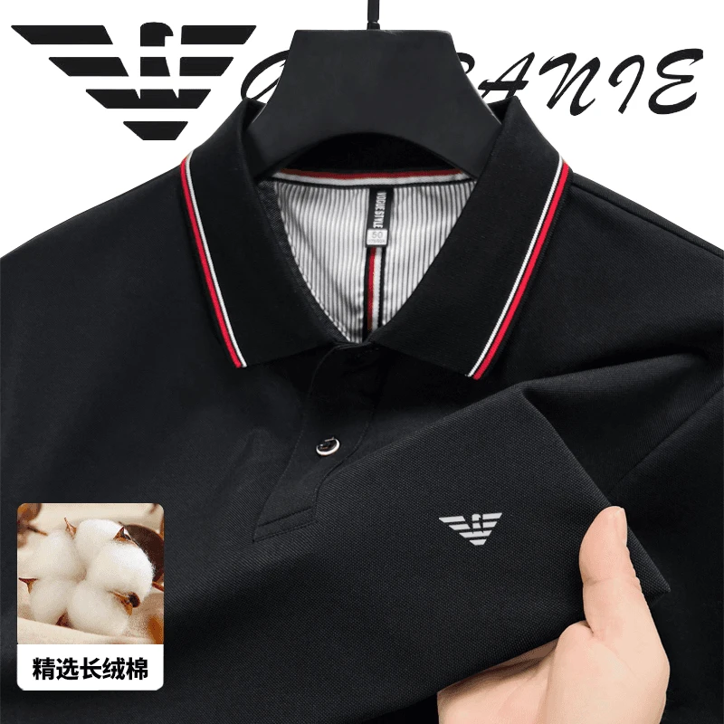 【意大利奢品·海外专柜】纯色修身短袖T恤男翻领Polo衫春夏