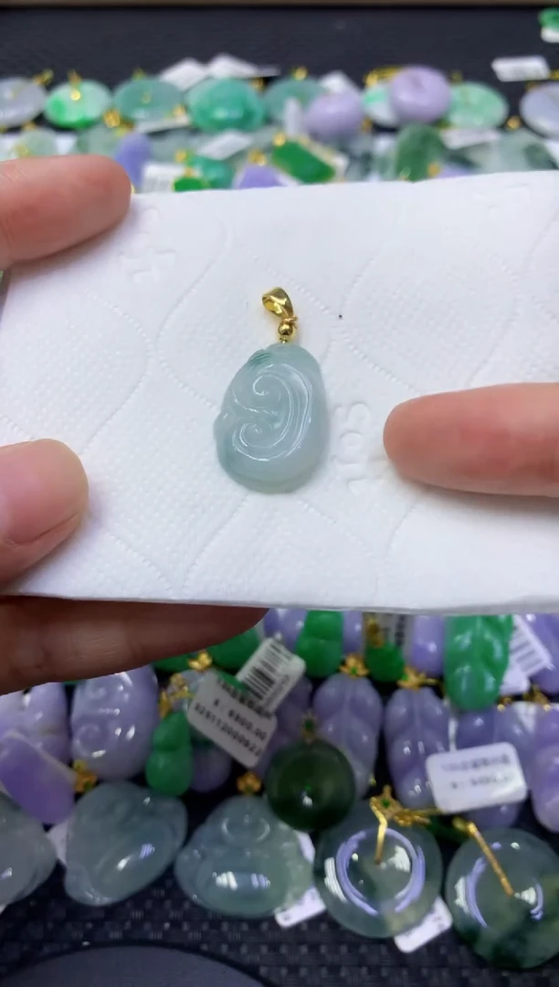 颈饰未镶嵌翡翠天然缅甸翡翠A货