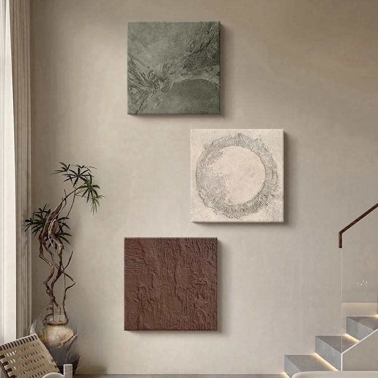 【侘寂风抽象】玄关装饰画高级感轻奢走廊过道挂画客厅组合画