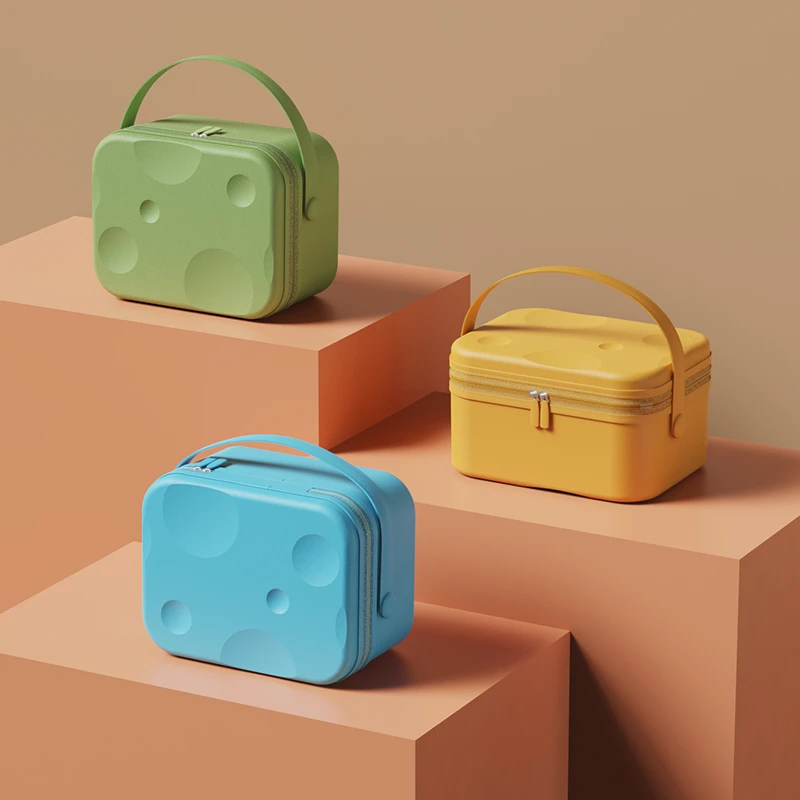 2025新款月球表面12寸手提箱便携化妆箱ins风糖果色储物箱大容量