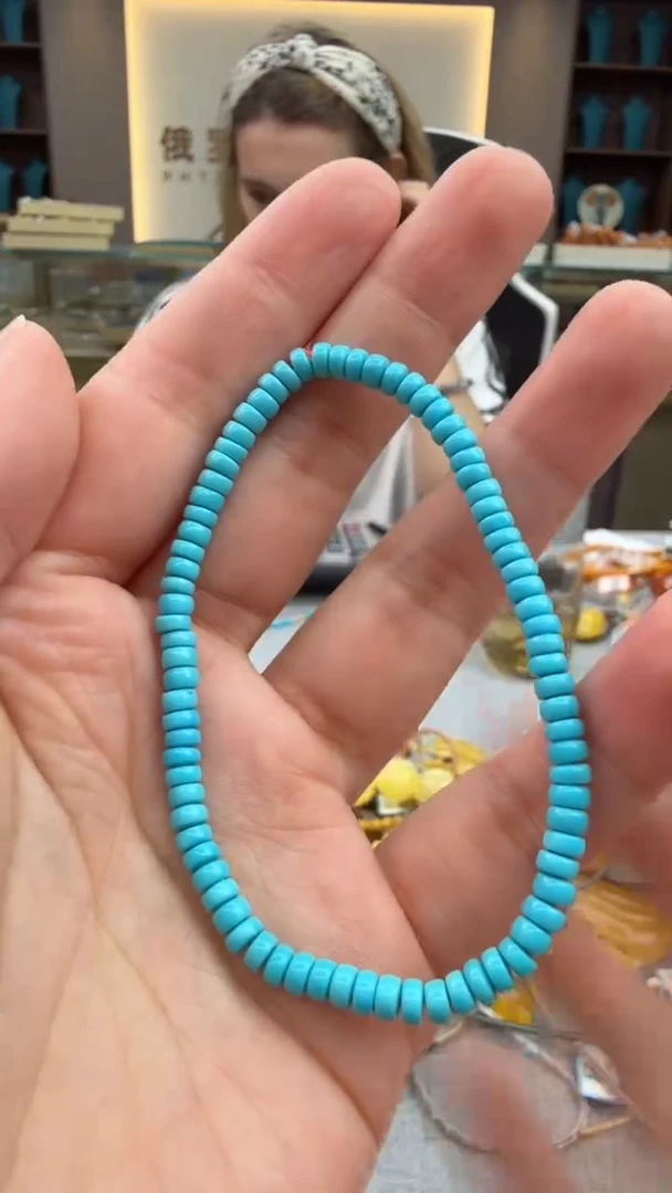 未镶嵌绿松石手链594秒拍号 假一罚三