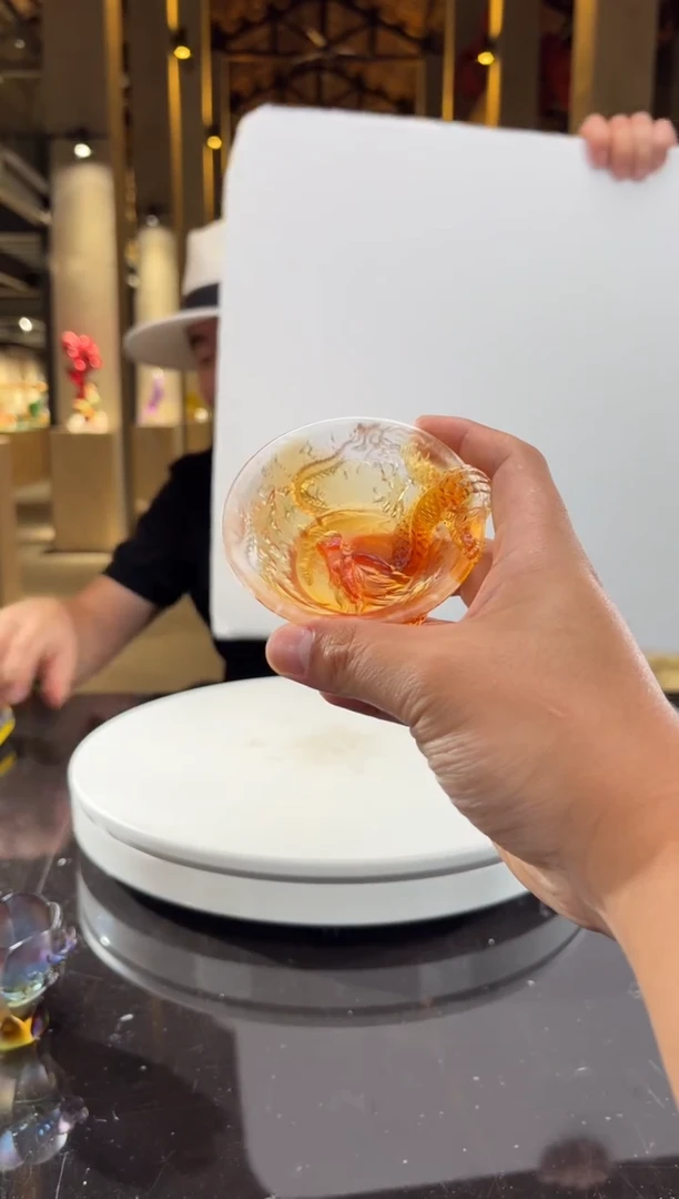 摆件预售7-15天琥珀金祥龙主人杯