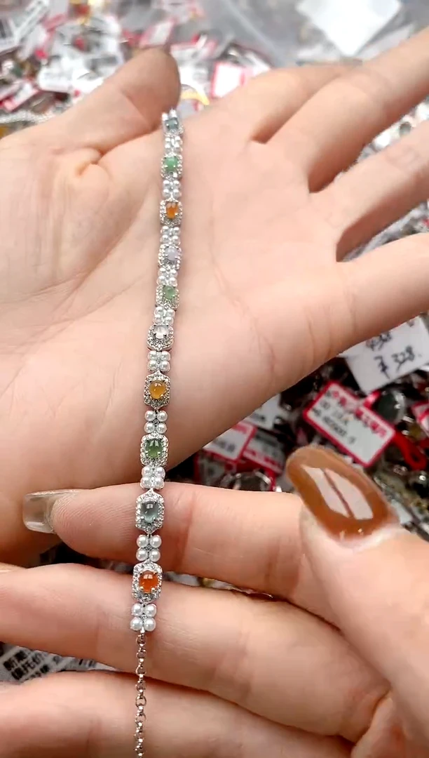 【闪购商品】翡翠戒指银S925镶嵌7777777777    9