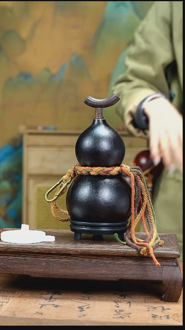 YX008简约大漆款天然酒葫芦（一物一拍）