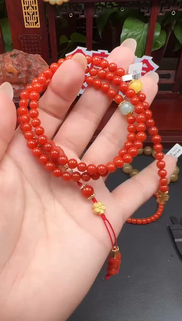 颈饰未镶嵌南红玛瑙项链tn74