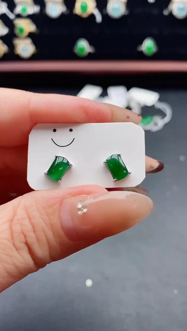 银S925镶嵌戒指翡翠1