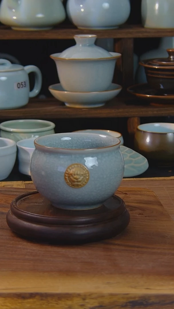 原矿原釉汝瓷福利杯