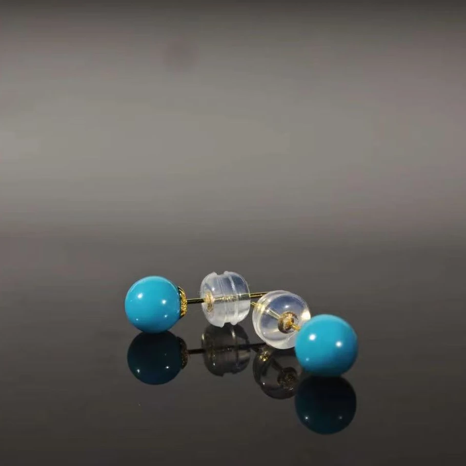 【QZ专属】安曼博18K金美松圆珠耳钉 XZ0578BZ 约5mm