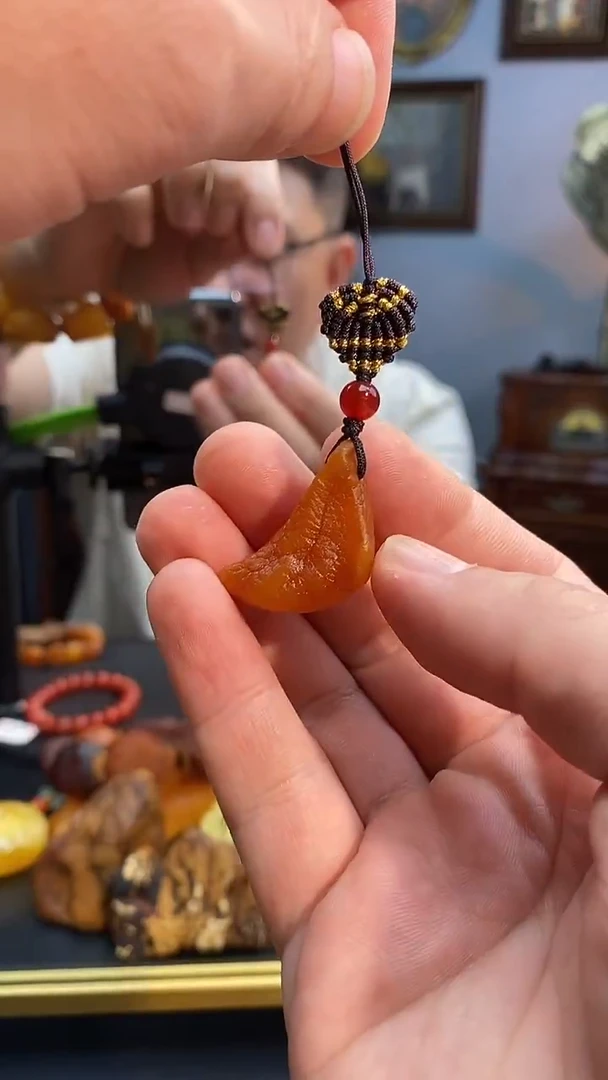 琥珀颈饰未镶嵌手机链