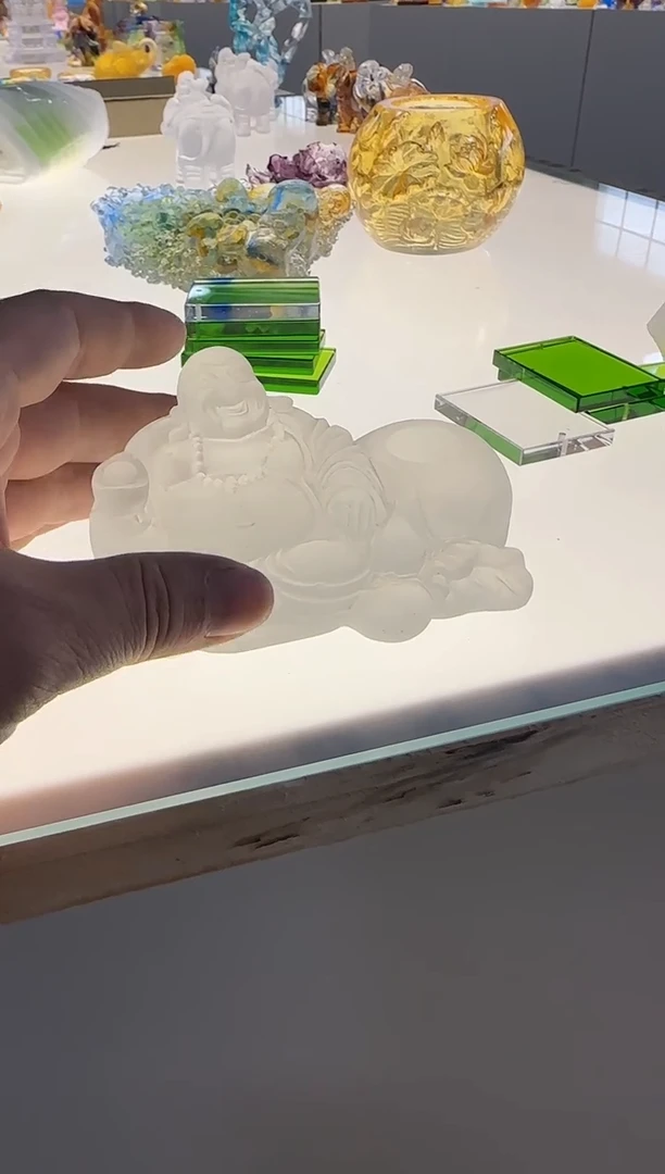 手工艺品琉璃弥勒佛