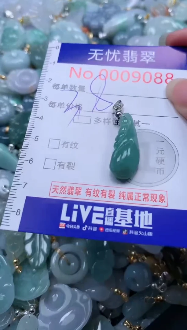 翡翠未镶嵌吊坠(不含链)9089