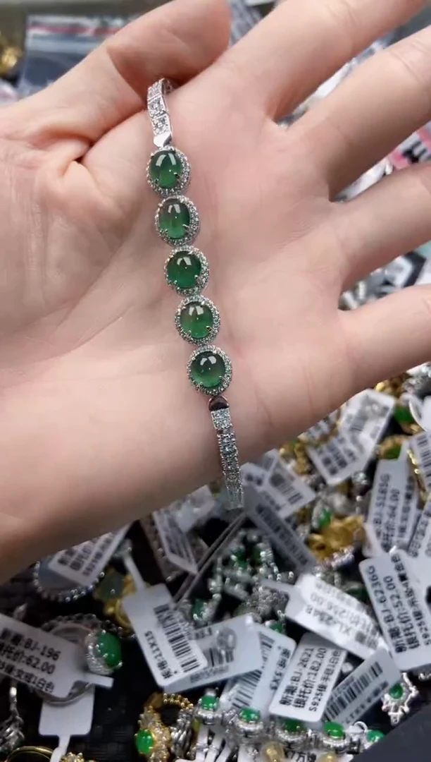 翡翠戒指银S925镶嵌7777-----3