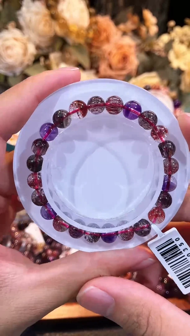 未镶嵌手链水晶满矿黑加仑超七7m+