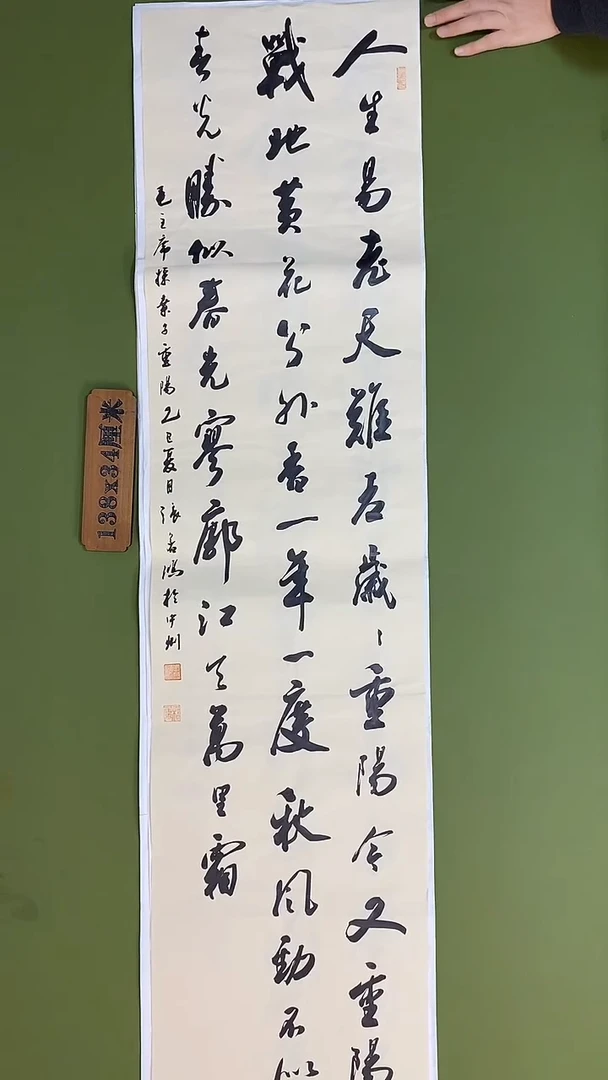 书法书法 张若鸿 尺寸138cm*34cm