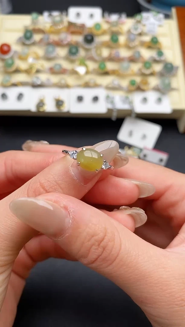 【闪购商品】翡翠戒指银S925镶嵌11111111+2