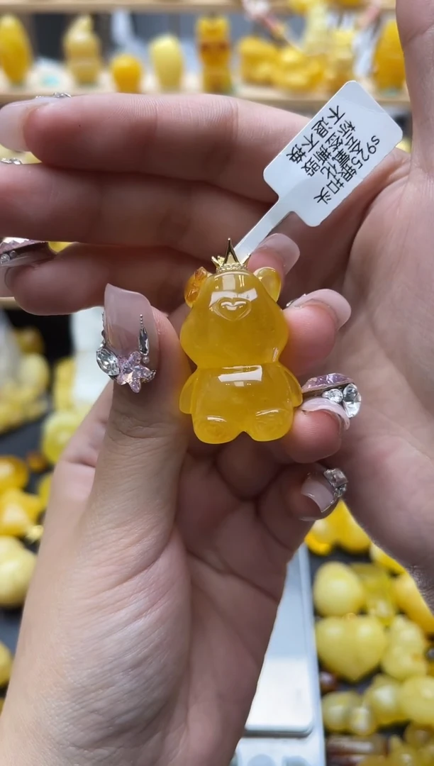 琥珀银S925镶嵌珠宝奇石010琥珀蜜蜡微瑕