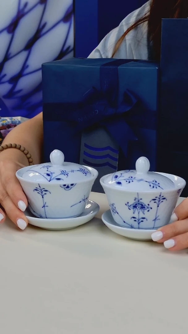 哥本哈根   三财盖碗 一对