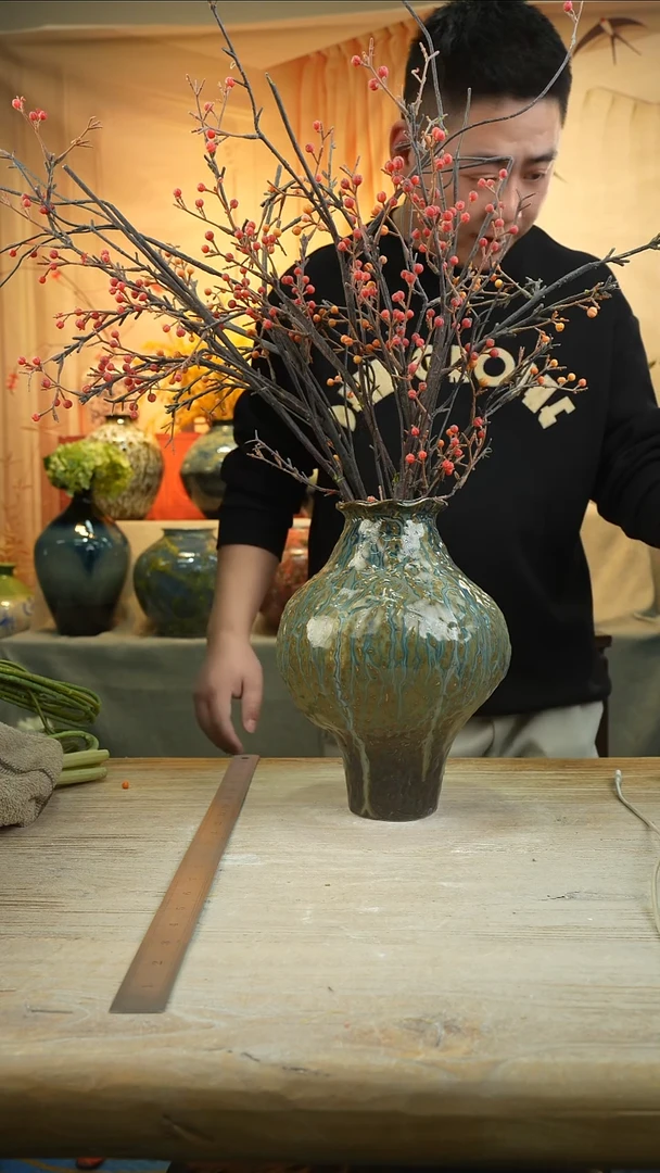 高 28口12陶瓷花瓶花器