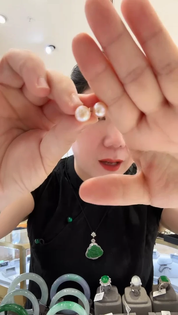 银S925镶嵌耳饰淡水珍珠【4】多样性发一