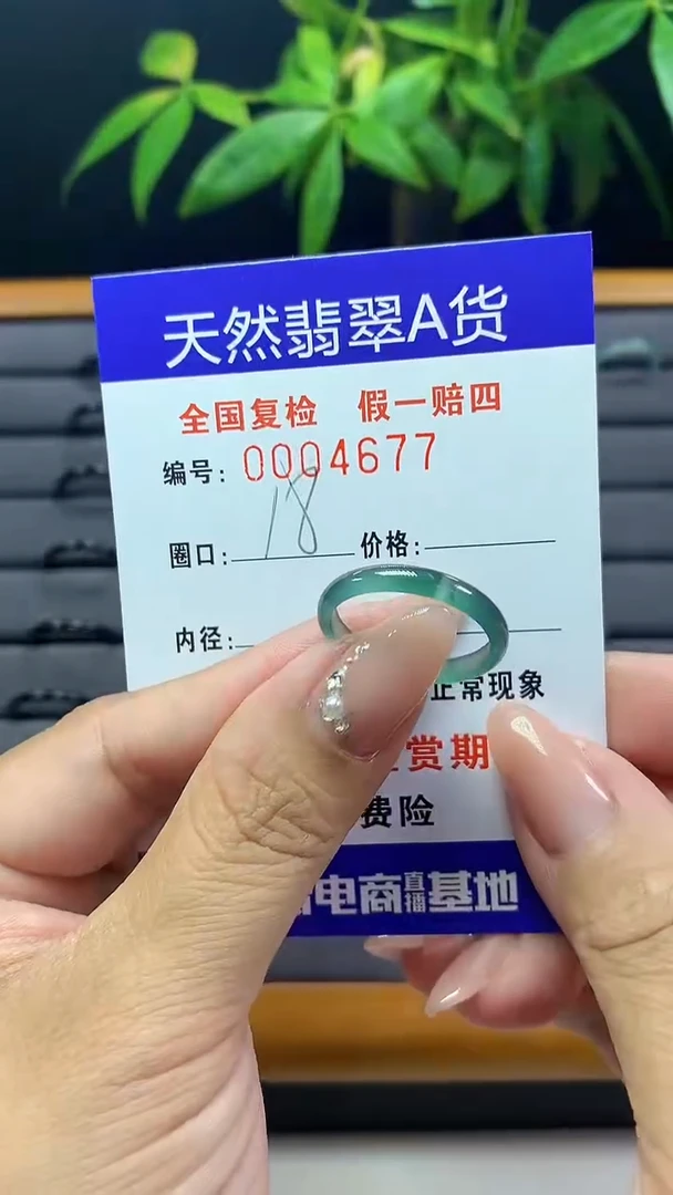 【闪购商品】翡翠戒圈未镶嵌天然翡翠A货4677
