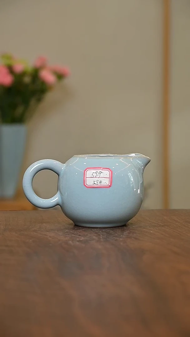 58#公道 天青 微瑕 无款