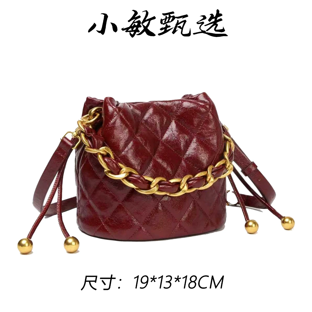 【小敏精选】渠道货BF-66609-沙拉红简约大气新款女士手提包
